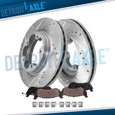 12.13" Front Drilled Rotors Brake Pads for Transit-250 Transit-350 Transit-150