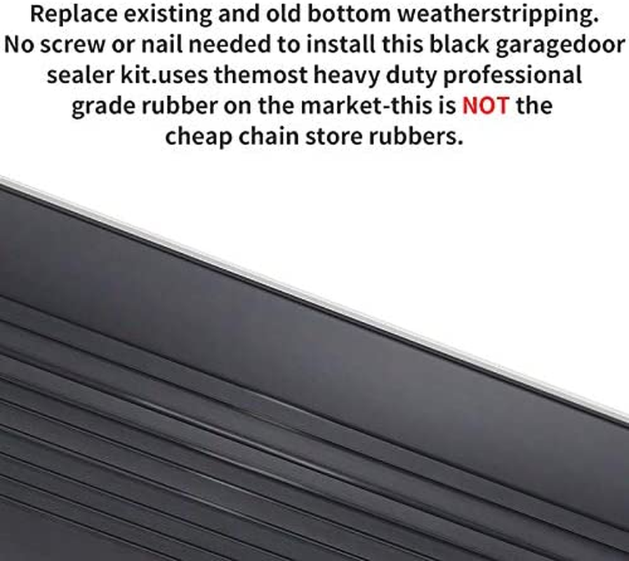 DGSL Garage Door Seals Bottom Rubber Weather Stripping Kit Seal Strip
