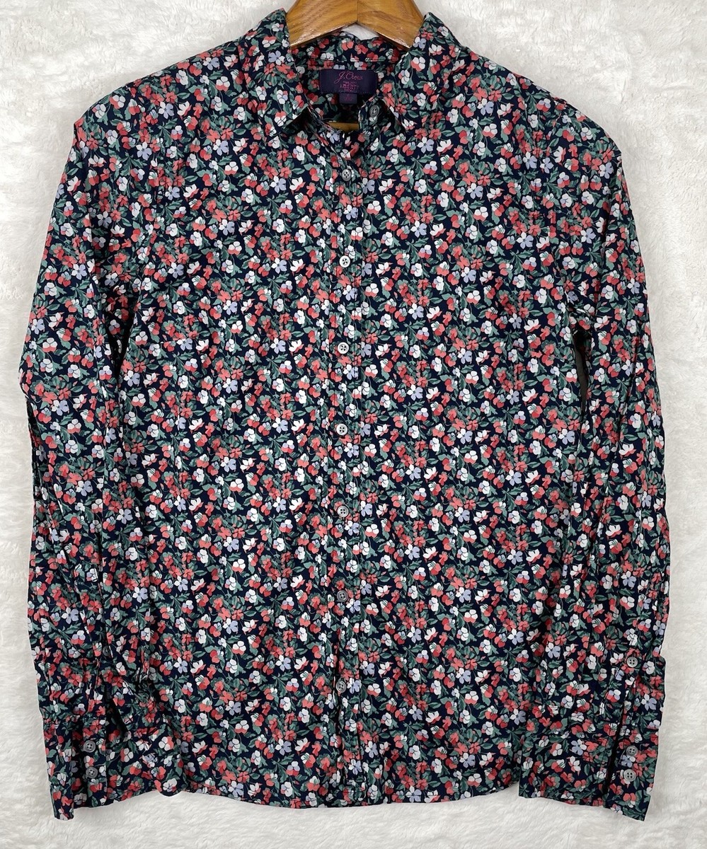 J Crew Liberty Shirt Womens Sarah Floral Print Long Sleeve