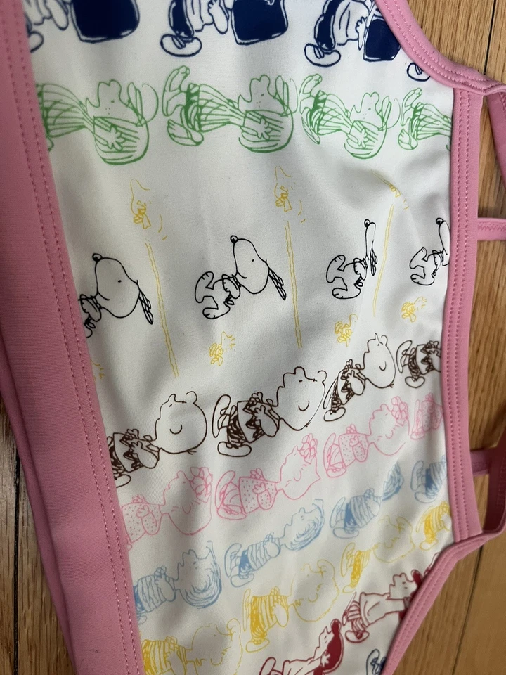 Traje de baño Hanna Differentson niñas Snoopy Peanuts 130 talla 8 bikini top solamente Foto 2 de 4