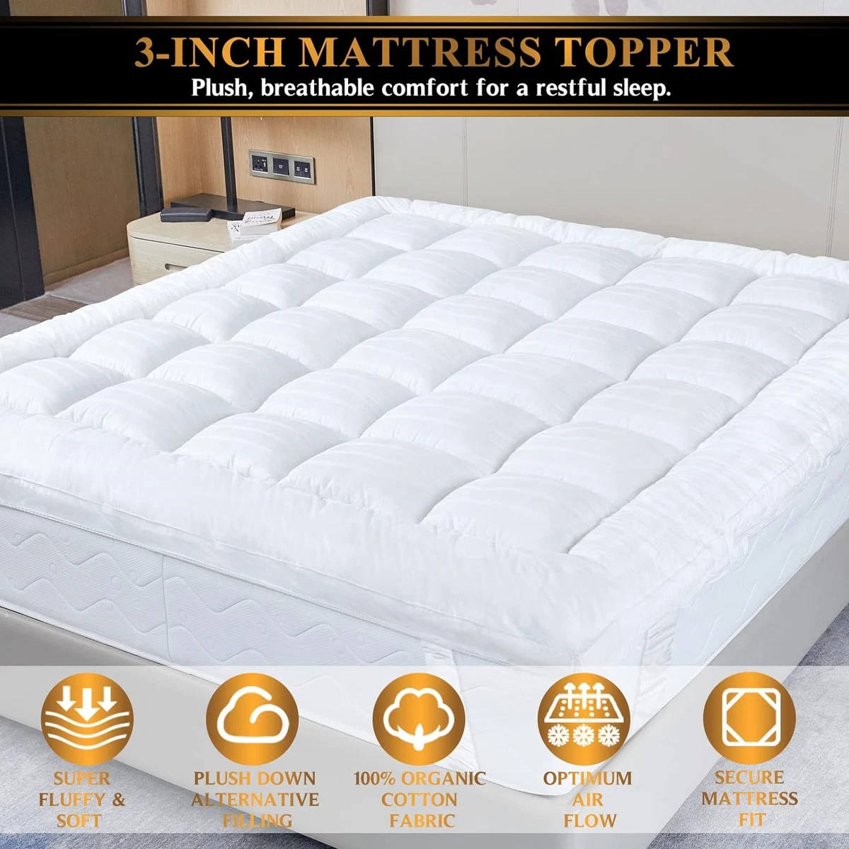 Camper queen top mattress topper