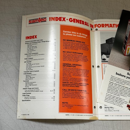 Vintage 1981 SAMTEC Electronics Hardware Computer Parts Catalog Computing - Afbeelding 4 van 10