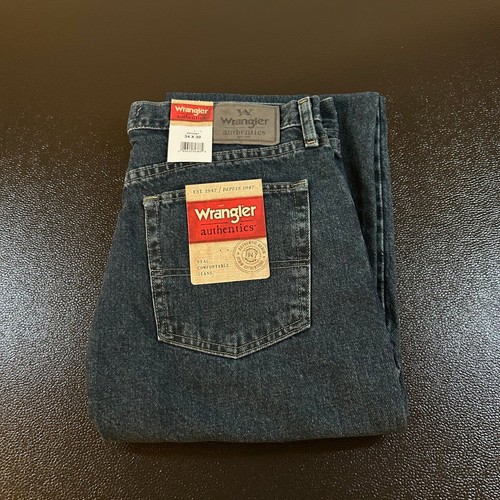 Wrangler Authentics Jeans Relaxed Fit Denim Hose Classic Blau Herren 34x30" Neu mit Etikett