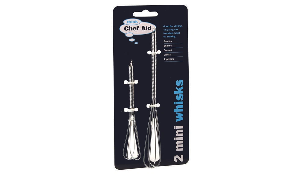 Chef Aid 2-Piece Mini Whisk Set, Silver - Image 3 of 4