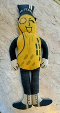 Vintage 60'S MR. PEANUT PLANTERS PLUSH STUFFED TOY –ADVERTISING 19”