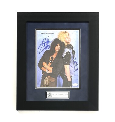 Guns N' Roses Rare Hand Signed Photo by Slash and Duff McKagan