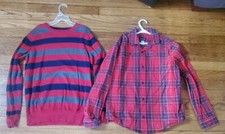 The Children's Place Boys Size Large 10/12 Button Down shirt Sweater Christmas