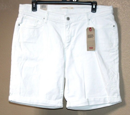 LEVI'S SHAPING BERMUDA SHORTS MID RISE 