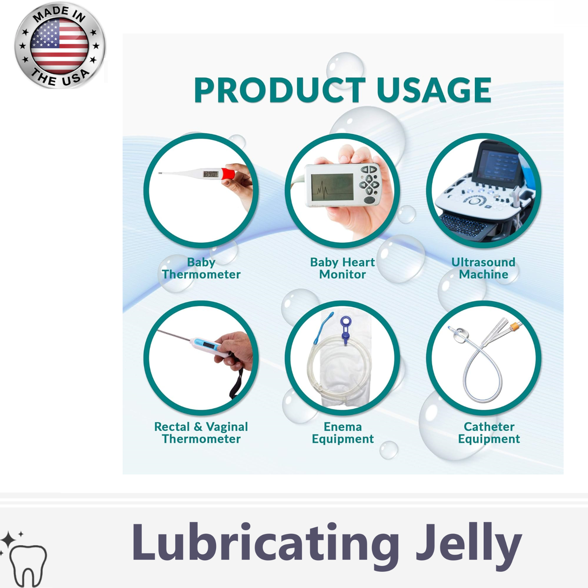 Lubricating Jelly Tube Water Soluble, Sterile, Bacteriostatic, Ideal for  NuFACE