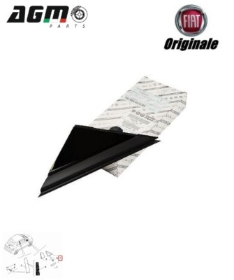 Garniture Triangle Avant Gauche Compatible Fiat 500 Abarth - Noir - Référence OEM 735455792