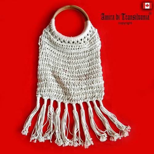 woman bag original accessories shoulder strap hand handle satchel beach macrame - Picture 14 of 24