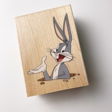 Bugs Bunny Looney Tunes Rubber Stamp Wood Base 2.25"X3" All Night Media 992H02