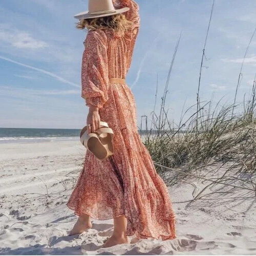 Free People NWT Size Small Flowy Floral Boho Maxi Dress NEW | eBay