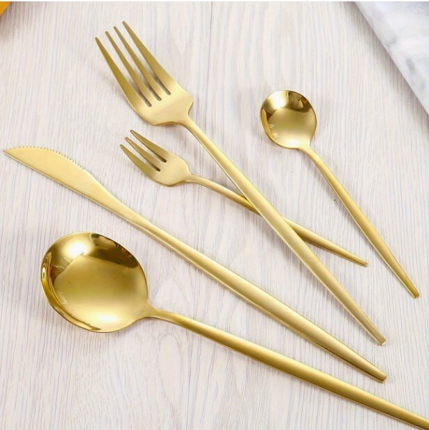 Elegant Portuguese Golden Finish 30pc Tablewear Set