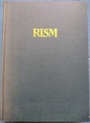 RISM: Einzeldrucke vor 1800 - Band 1: Aarts - Byrd / Red.: K. Schlager