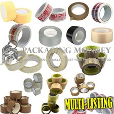 STRONG BROWN / CLEAR / FRAGILE / DUCT TAPE ETC MULTI LISTING - ALL PACKING TAPES