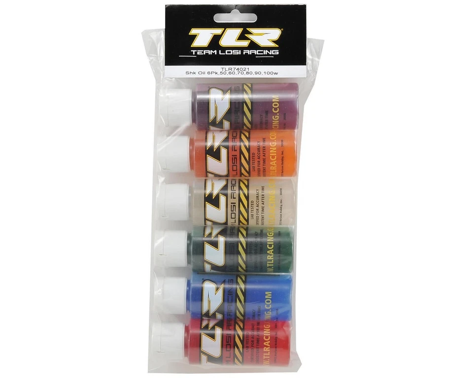 Team Losi Racing 74021 Silicone Shock Oil Six Pack (50, 60, 70, 80, 90, 100wt) - Image 2 of 2