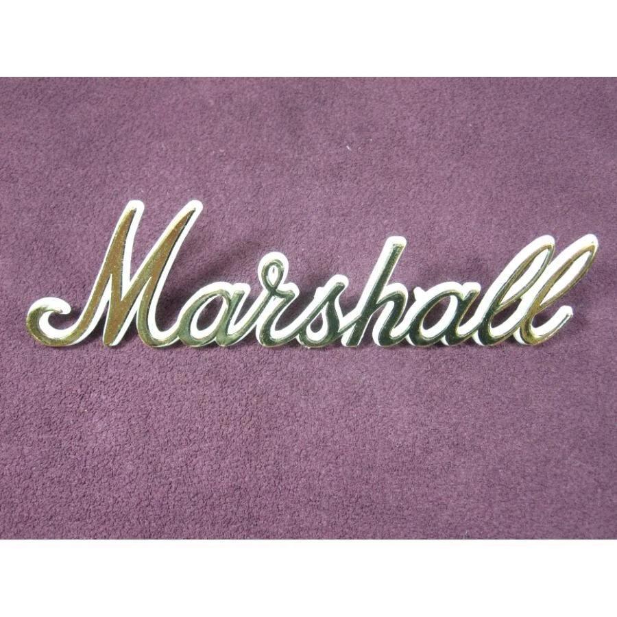 MARSHALL LOGO MARK Gold LOGO00008 Amplificatore tipo vintage piccolo 150mm x ... - Immagine 2 di 3