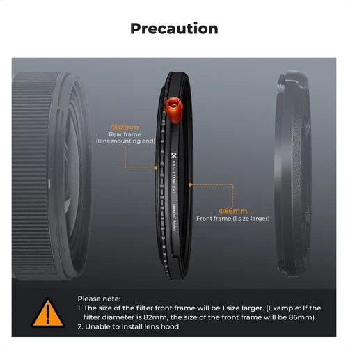K&F Concept Lens Filter 3 in 1 ND2-32 CPL Black Mist Diffusion 1/4 67mm 82mm - Picture 9 of 19