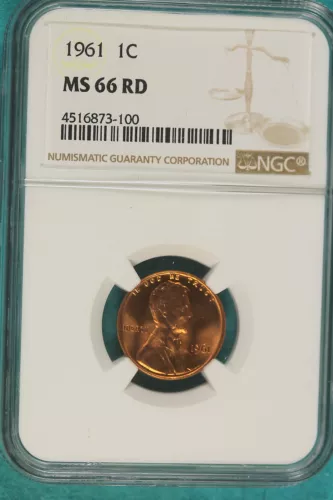 1961 NGC MS66 RD Lincoln Memorial Cent #A9239