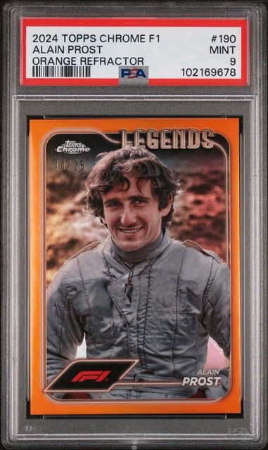 Alain Prost 2024 Topps Chrome Formula 1 Orange Refractor