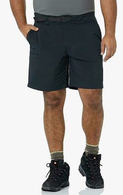 Amazon Essentials Men's Belted Moisture Wicking Hiking Short Size 32 Navy Blue