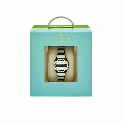 NIB kate spade new york black and white stripe scallop activity
