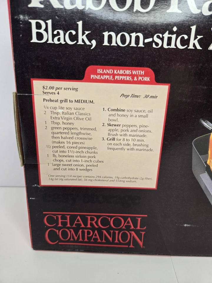 NEW Kabob Rack And Skewers Black Non-stick Xylan Finish set of 6 skewers 14 " - Image 3 of 4