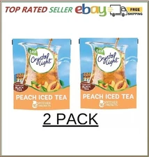 2 PACK - 16ct Crystal Light Peach Iced Tea Powdered Drink Mix (Total 32 Packets)