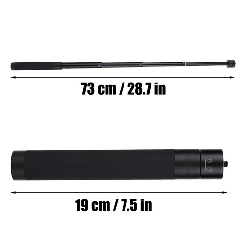 Camera Extension Rod Telescopic Cosh 1/4inch Screw 19 To 73 Cm For Feiyu G5 Wg2 - Picture 7 of 9