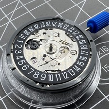 Black NH35 Self-winding Automatic Mechanical Date At 6 Watch Movement
