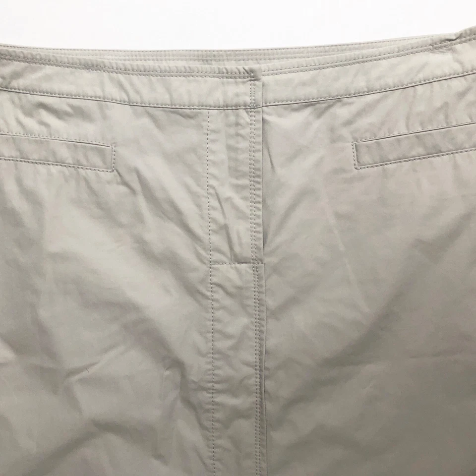 Maxi Falda Beige Caqui Gorpcore Exterior Y2K Años 2000 Peso Pesado Nylon con Abertura L 12 Foto 3 de 4