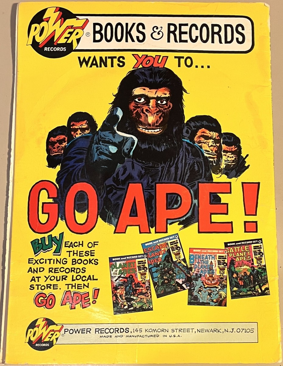 1974 Escape From Planet of the Apes Comic Book & 45 Record Vintage
