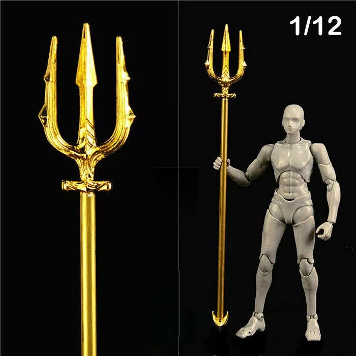 1/12 7.08'' Aquaman Trident Model 3 Prong For 6'' Action Figure Body Doll  Custom