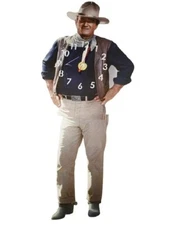 New John Wayne Swinging Legs Wall Clock NIB Home Wall Decor Photo Pic Western