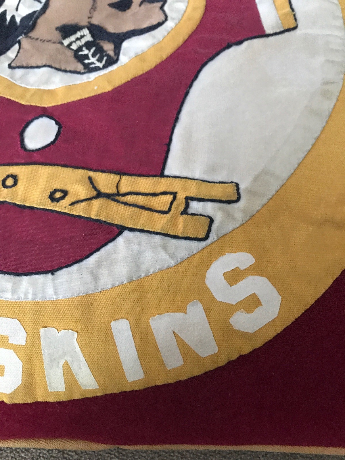 Vintage Washington Redskins Throw Pillow Cushion 16" x 16" Football (JL