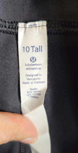 Lululemon Groove III hoch geschnitten ausgestellt weites Bein schwarz Damengröße 10 Stretch - Bild 7 von 7