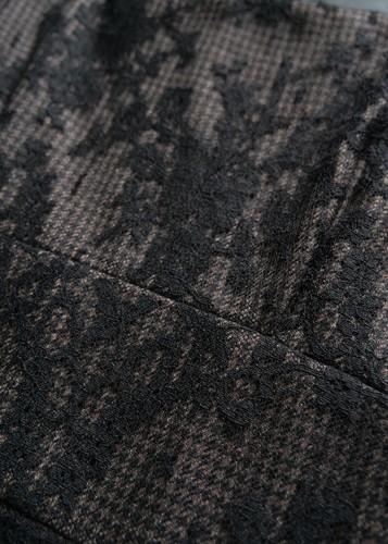 Paul & Joe Saindoux Lace Overlay Check Wool Pencil Dress | FR 38 | UK 10 - Picture 4 of 9