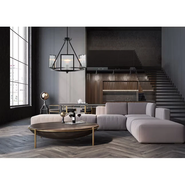 EGLO Henessy 3-Light Brushed Black Transitional Chandelier - Image 3 of 4