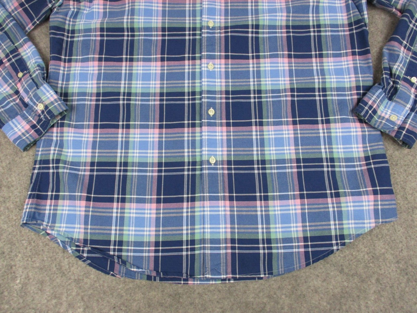 Ralph Lauren camicia uomo grande blu viola Mardas pony Oxford tessuto abbottonato