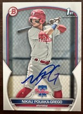 NIKAU POUAKA-GREGO AUTO SIGNED IP 2023 1ST BOWMAN PROSPECTS BP-89
