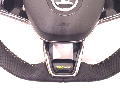 New orig MF Sportlederlenkrad SET+ABG RS FLAT for SKODA 
