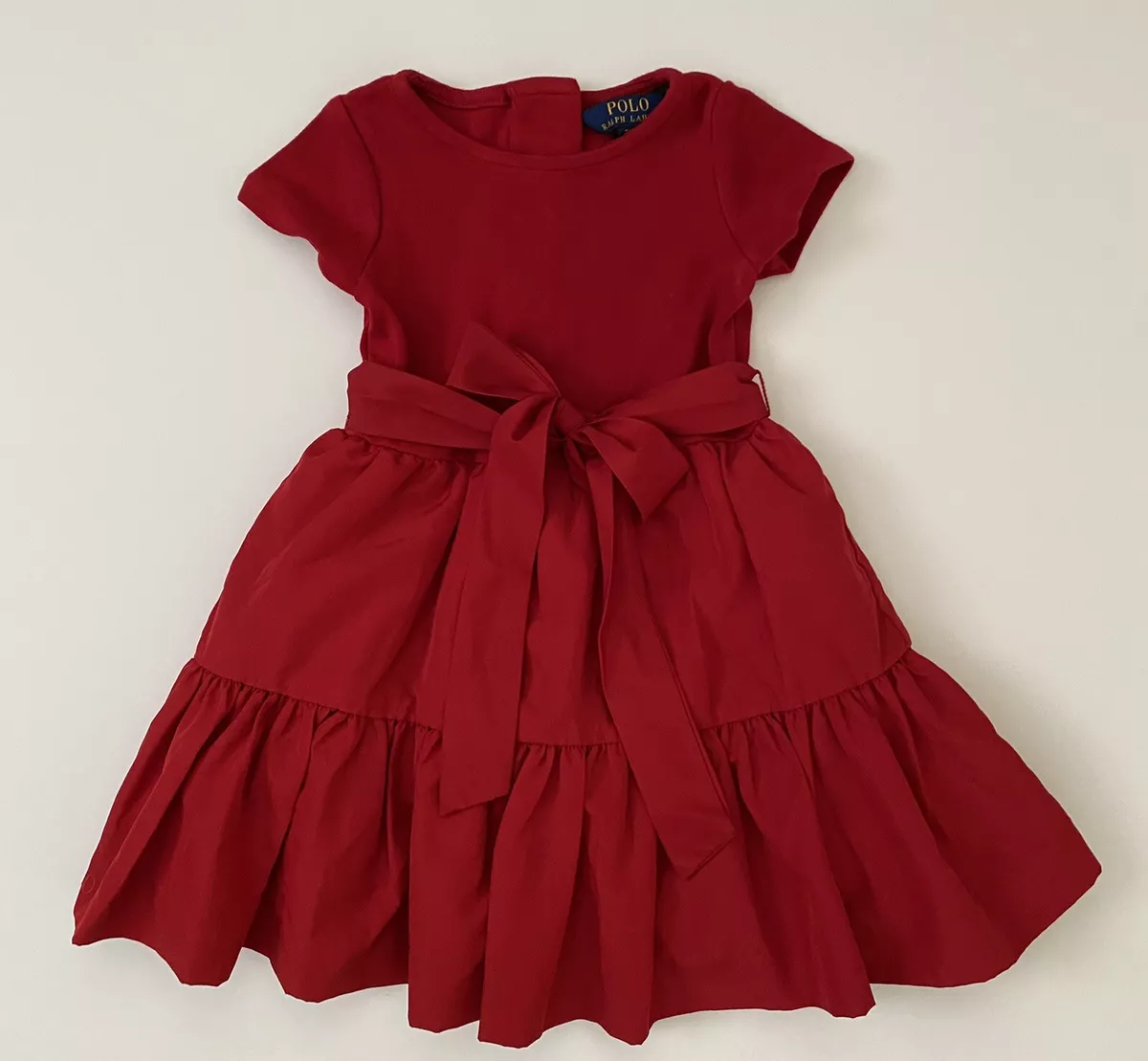 Girls red top dress size 6