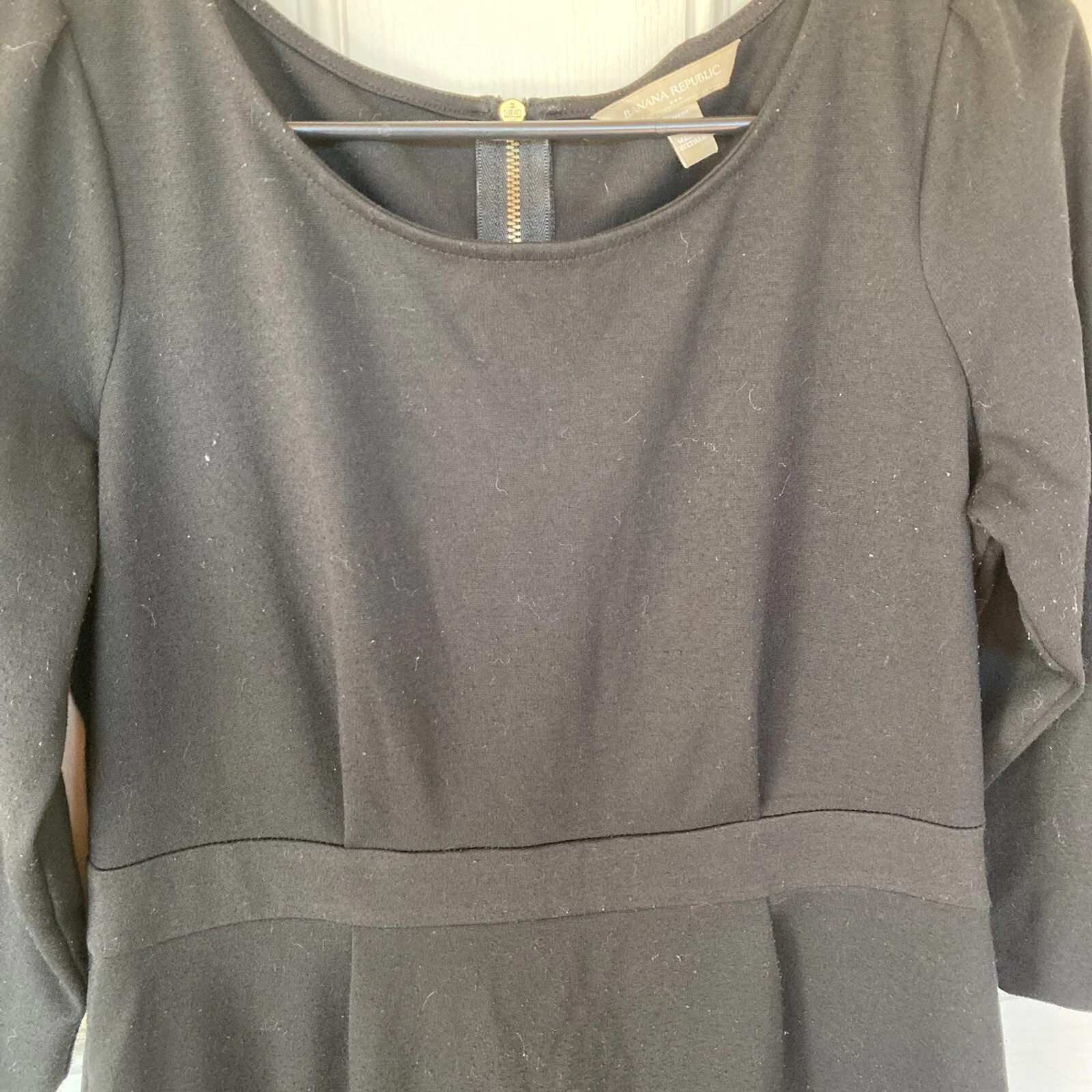 VETEMENTS Abito da donna nero Banana Republic taglia 8 Petite cerniera posteriore manica a 3 4