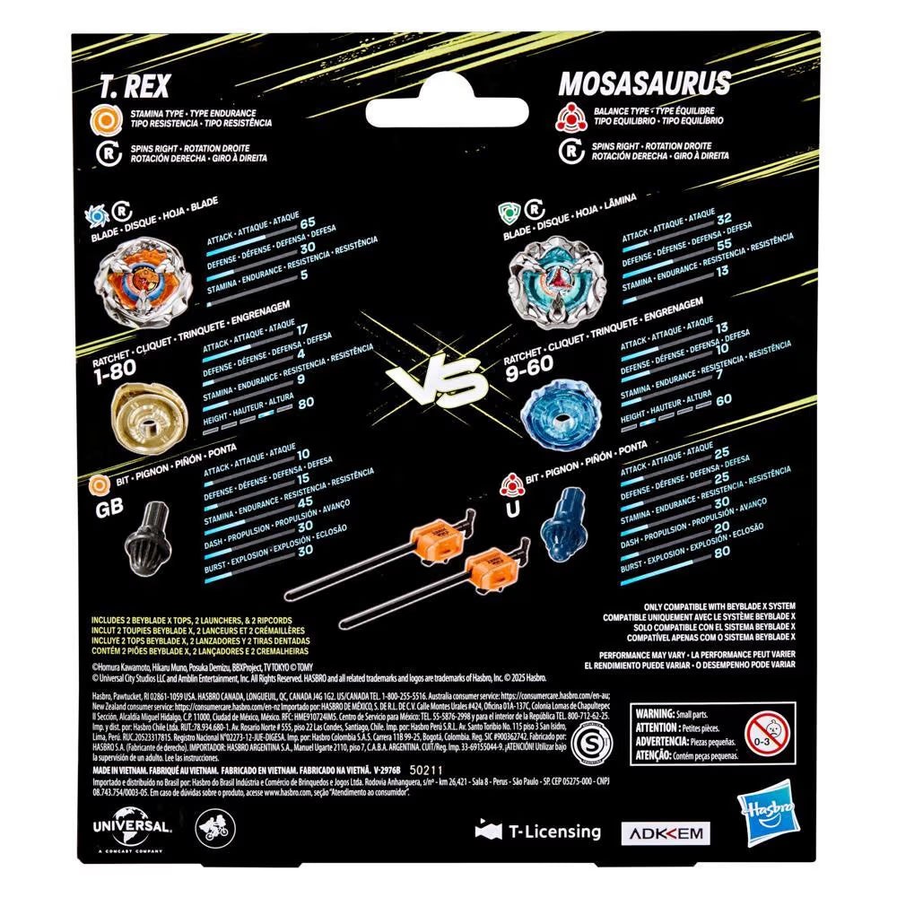 Hasbro Beyblade X T. Rex and Mosasaurus | eBay