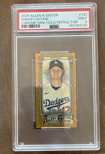 2025 Topps Allen & Ginter - Chrome Shohei Ohtani #132 Mini Gold Refractor /50