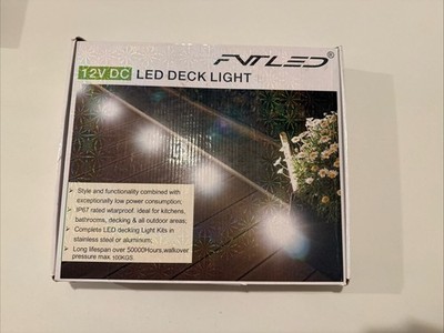 FVTLED 12V LED Deck Light Kit IP67 Waterproof Outdoor Patio Stair Step Lights