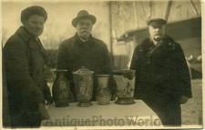Men selling pottery ceramic vases antique photo
