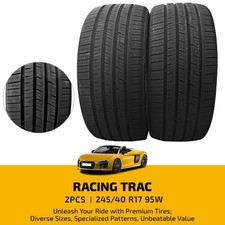 Racing Uhp 24540zr17 95w Tire Pair 7.4mm Tread 420aa Bsw For Daily Driving