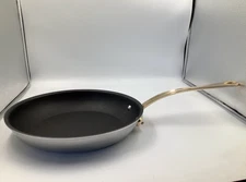 Mauviel M'Cook B 5-Ply Polished Stainless Steel Nonstick Round Frying Pan, 11-in